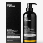 Чёрный флакон YOUtoo Keratin Nutrition Conditioner 500 мл и коробка рядом — YOUtoo