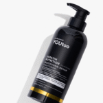 Чёрный флакон-помпа YOUtoo Keratin Nutrition Conditioner 500 мл под углом — YOUtoo