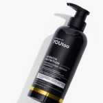 Чёрный флакон-помпа YOUtoo Keratin Nutrition Shampoo 500 мл под углом — YOUtoo
