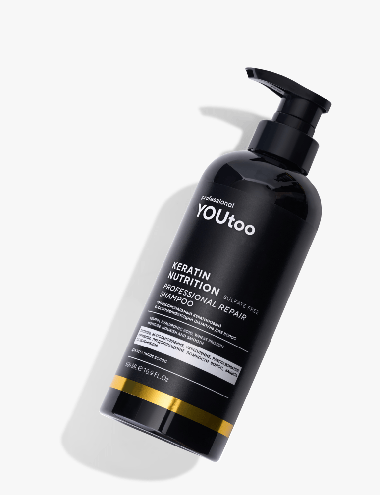 Бессульфатный кератиновый шампунь YOUtoo KERATIN NUTRITION