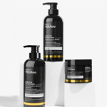 Три флакона YOUtoo Keratin Nutrition: шампунь, кондиционер и маска на подставках — YOUtoo